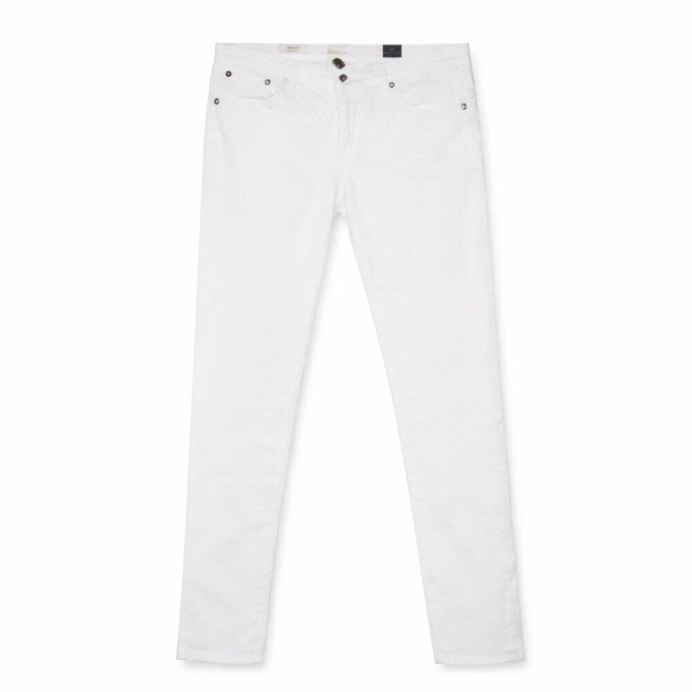 AG Adriano Goldschmied The Stevie Slim Straight Leg White Jeans Size 28R
